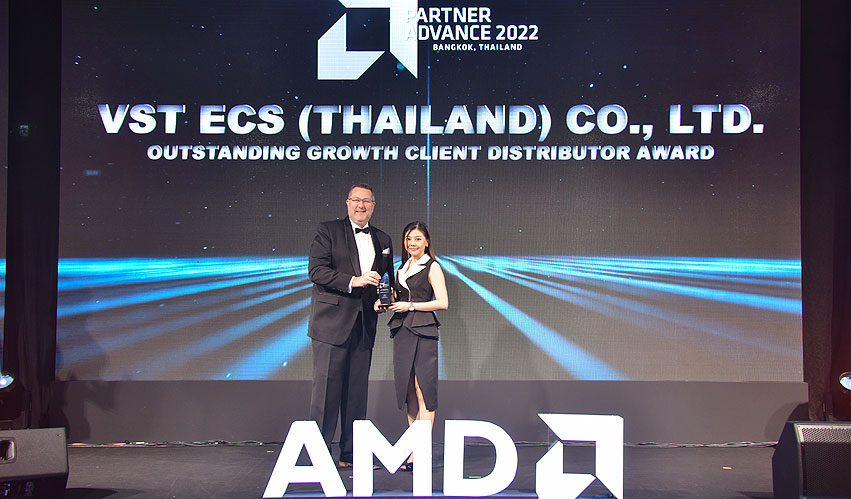 VST ECS (Thailand) garnered Outstanding Growth Client Distributor &  Top Business Growth Consumer Distributor award from AMD