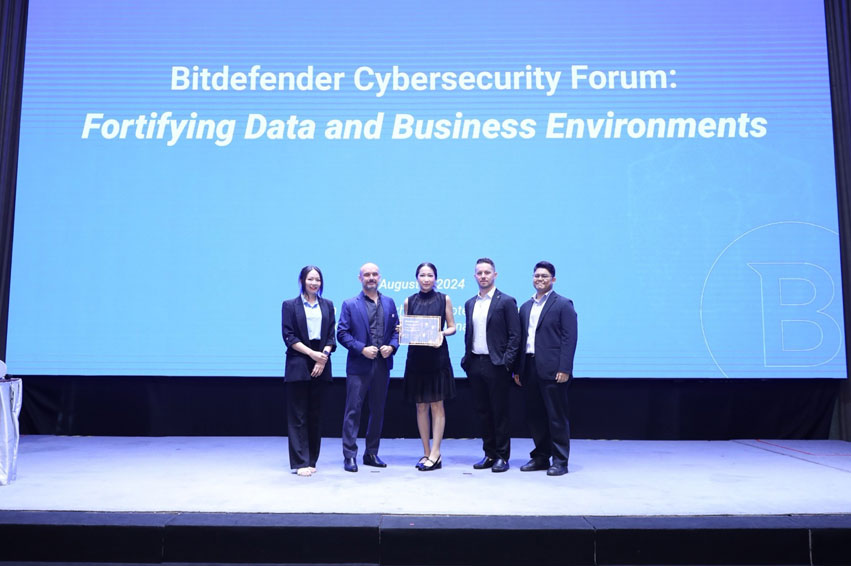 VST ECS (Thailand) receives Certificate of Appreciation in recognition of exceptional performance as a Bitdefender Distributor