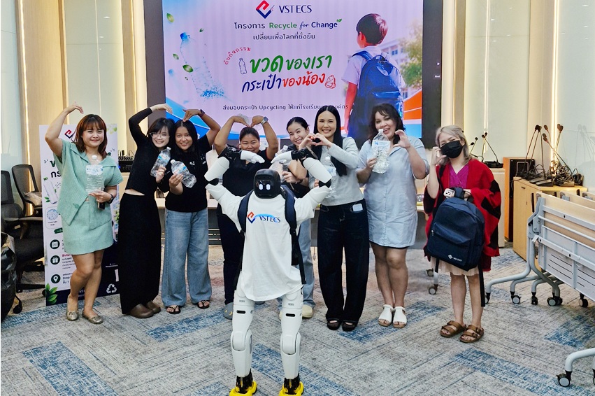 VST ECS (Thailand) Unites Employees for “Recycle for Change: From Our Bottles to Their School Bags,” Transforming Used Plastic Bottles into School Bags for Local Community Schools