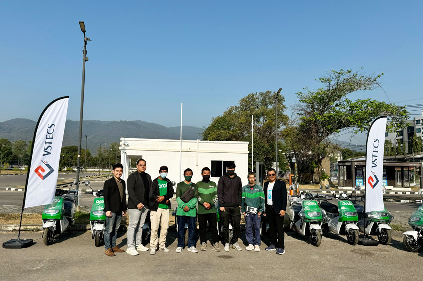VST ECS (Thailand) joins with Strom (Thailand) recently launched the campaign Grab EV rental