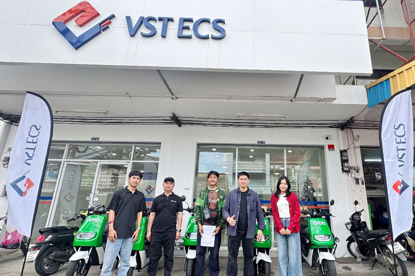 VST ECS (Thailand) joins with Strom (Thailand) launched the campaign Grab EV rental  in Hat Yai, Songkhla