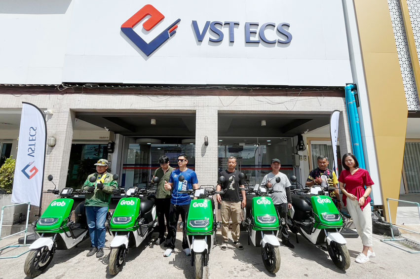 VST ECS (Thailand) joins with Strom (Thailand) recently launched the campaign Grab EV rental