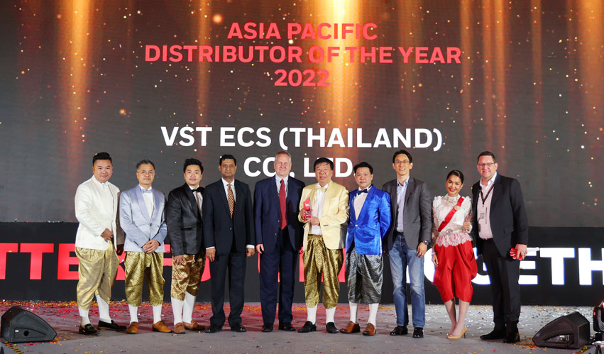 VST ECS (Thailand) garnered "Asia Pacific Distributor of the Year 2022" for the second consecutive year from Honeywell