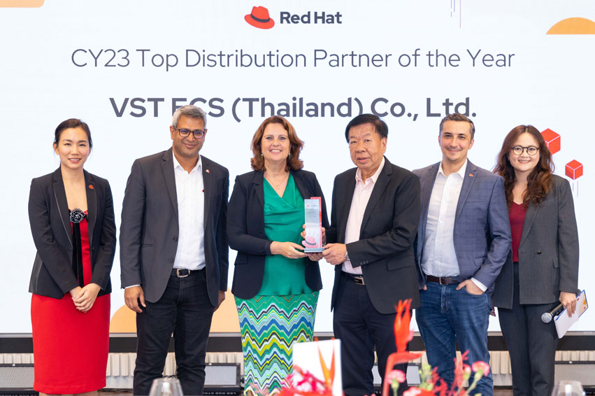 VST ECS (Thailand) garnered "CY23 Top Distribution Partner of the Year" from Red Hat