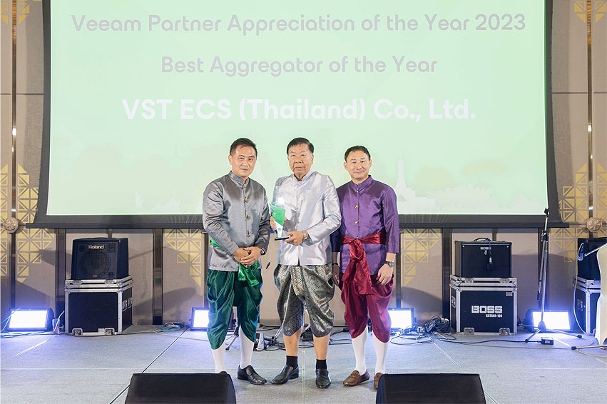 VST ECS (Thailand) garnered Best  Aggregator of the Year 2023 award for the 3rd consecutive year from Veeam