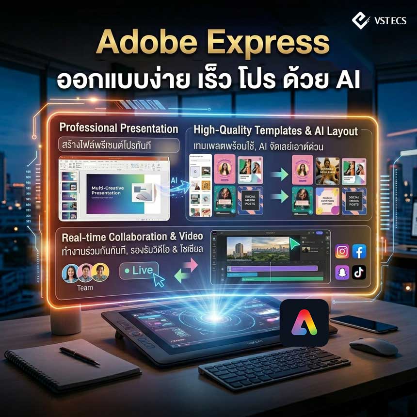3. Adobe Express ออกแบบง่าย เร็ว โปร ด้วย AI