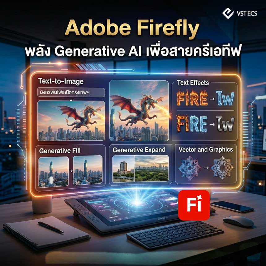 Adobe Firefly พลัง Generative AI เพื่อสายครีเอทีฟ