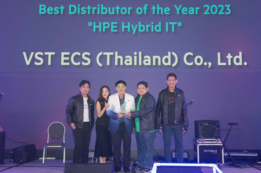 วีเอสที อีซีเอส (ประเทศไทย) ตอกย้ำความสำเร็จ รับมอบ 3 รางวัลสุดยอดดิสทริบิวเตอร์ "Best Distributor of the Year 2023" จาก HPE